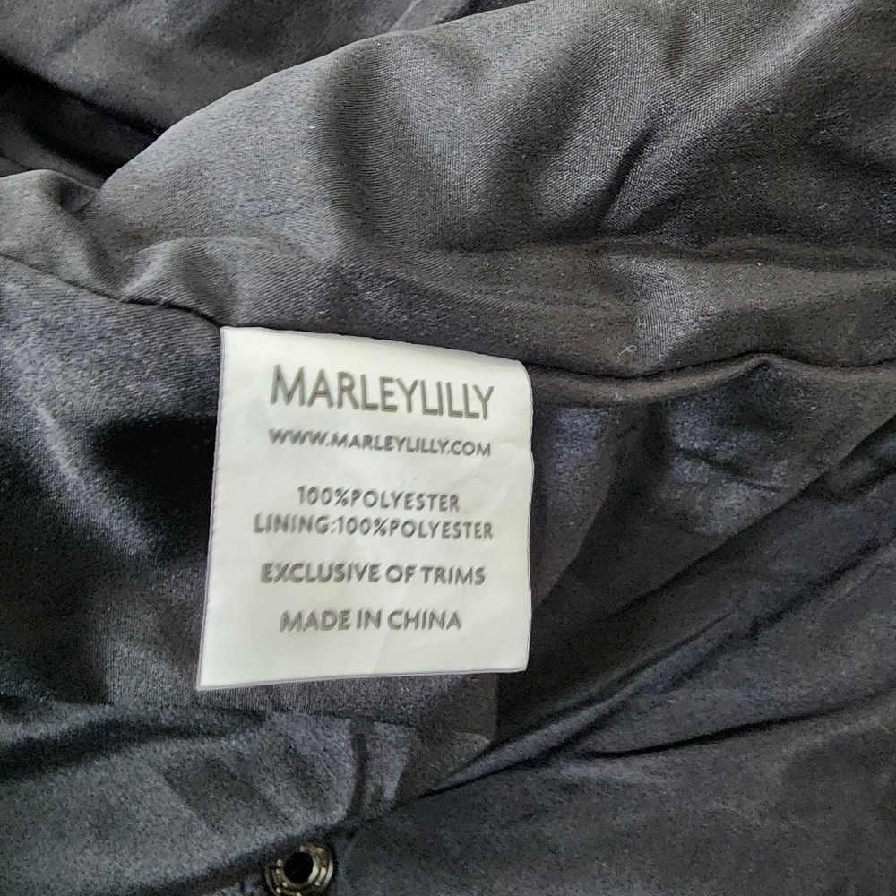 Marleylilly Women Gray  Quilted HHL Monogrammed Vest Size S - Picture 10 of 16